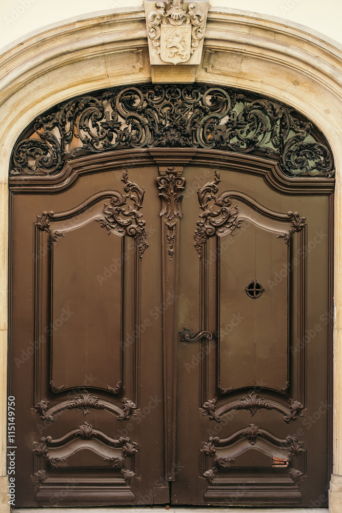 Old brown wooden door Old brown wooden door