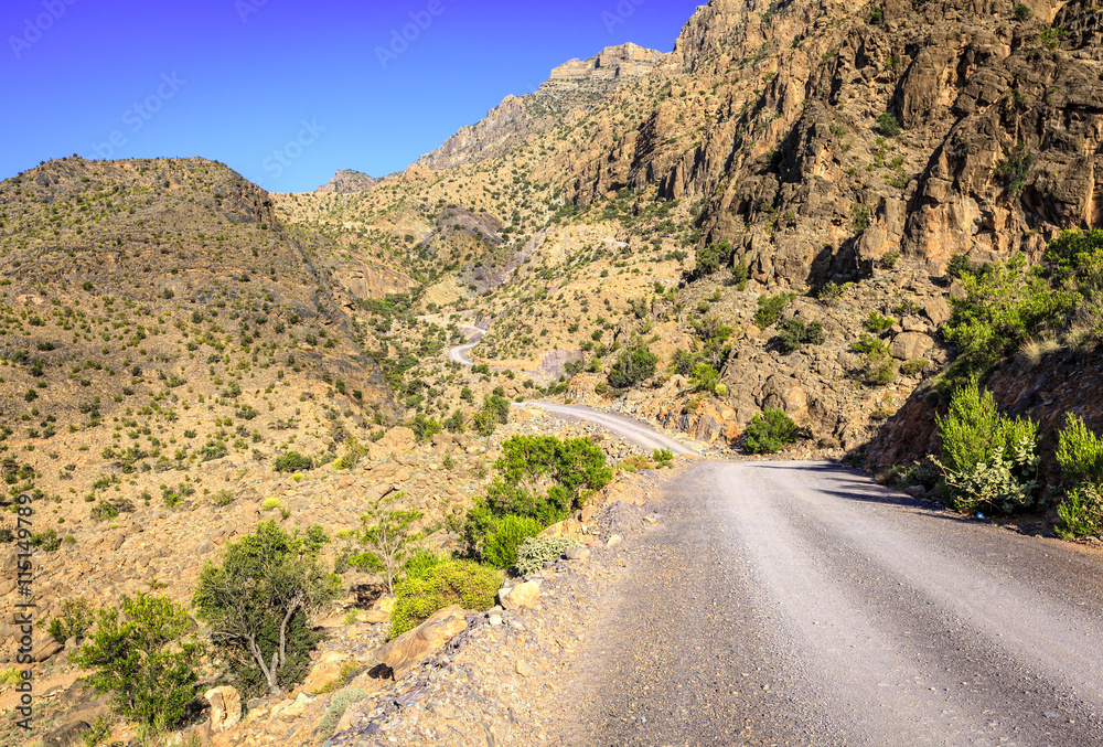 Mountain road in Oman