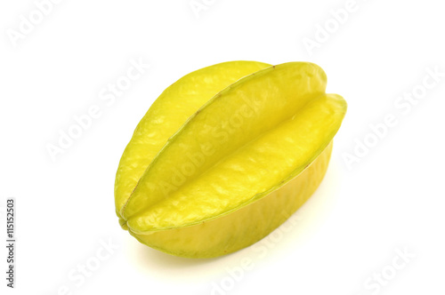 A star fruit against a white background