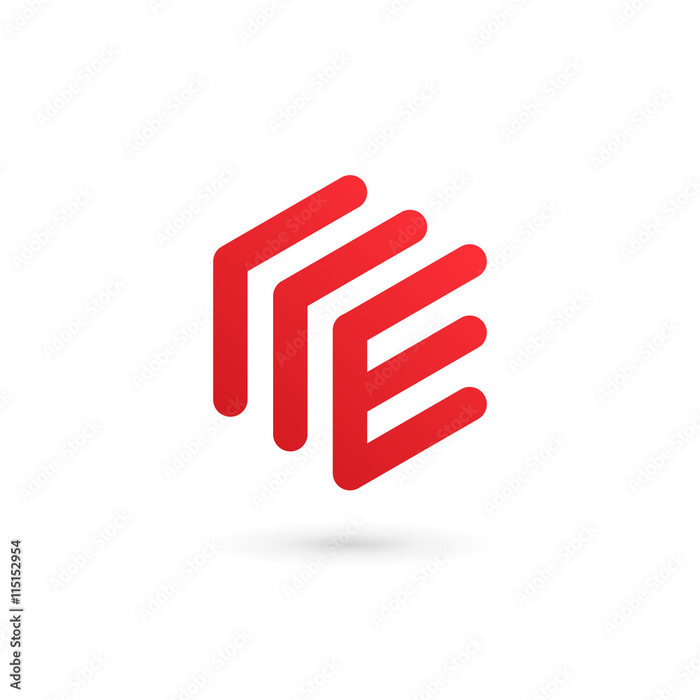 Fototapeta premium Letter E logo icon design template elements