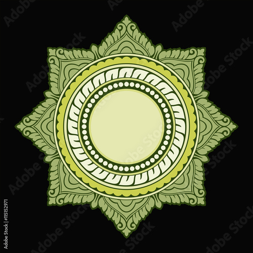Vector vintage border frame engraving with retro ornament Vector