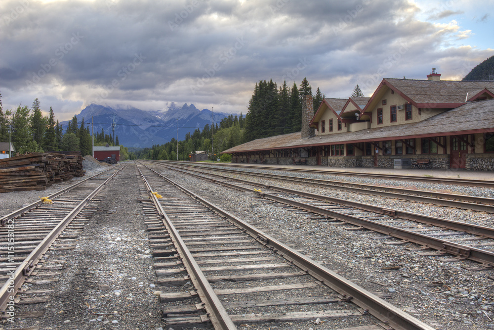 Historic Banff Train Station - Banff, Alberta, Canada