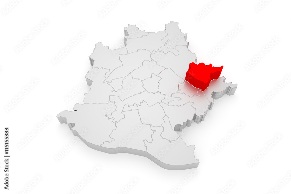 Untertürkheim, Stuttgart Bezirke 3D Untertürkheim, Stuttgart Bezirke 3D