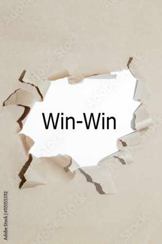 WIN WIN message written  photo