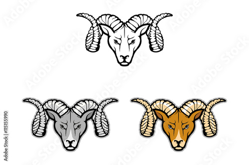 Set of ram logo