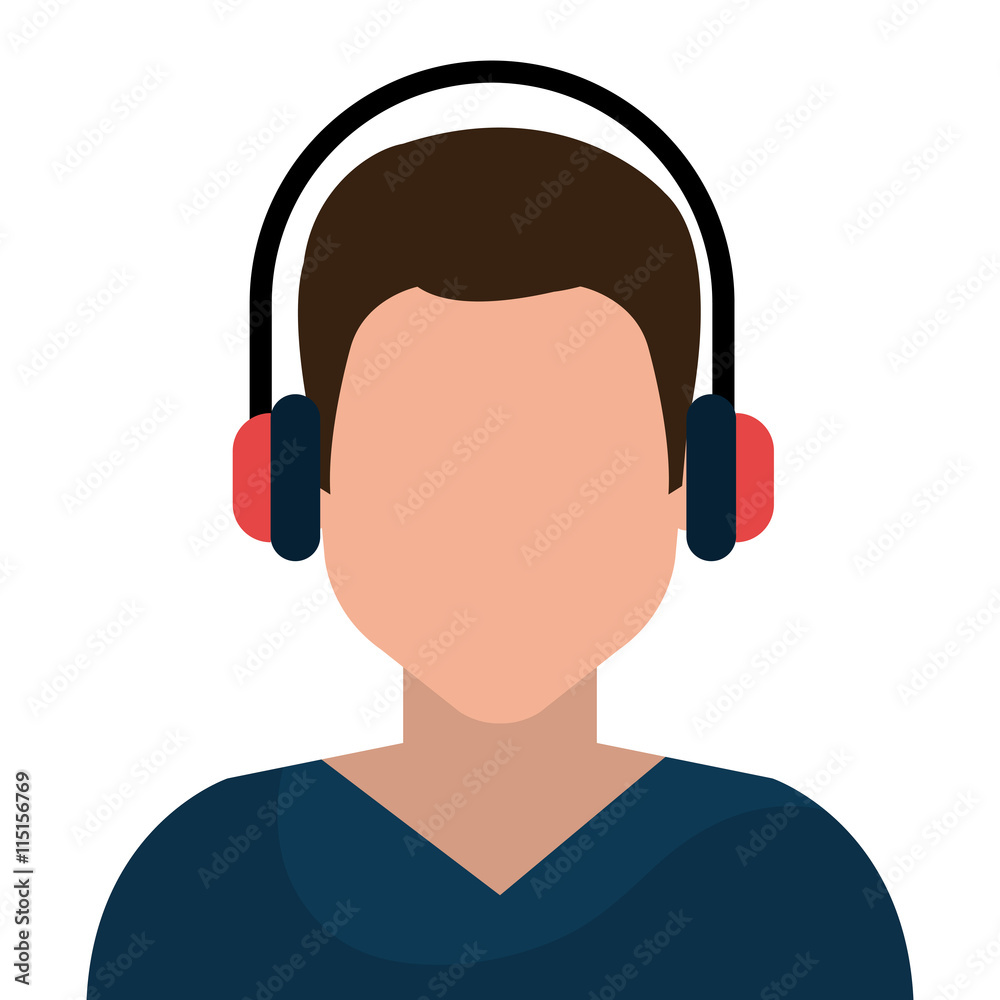 Music and technology theme design, isolated icon vector illustration.