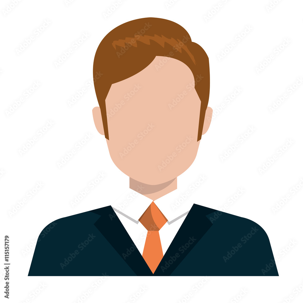 Executive male profile with elegant suit and tie, vector illustration design. Executive male profile with elegant suit and tie, vector illustration design.