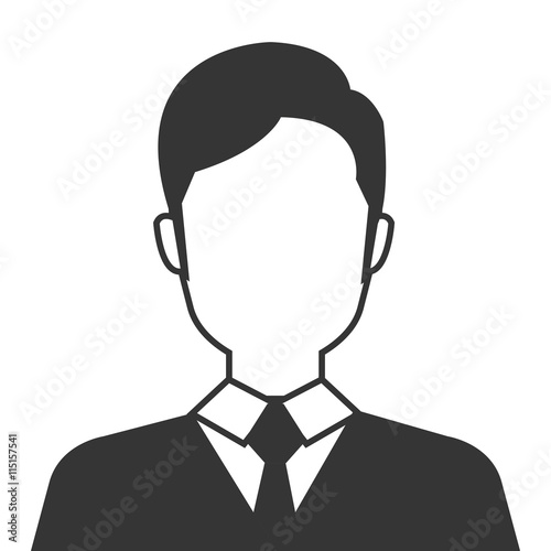 Businessman profile in black ands white colors, vector illustration design. © Gstudio