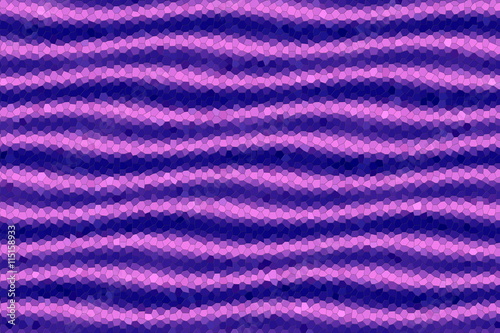 Illustration of dark blue and pink mosaic waves
