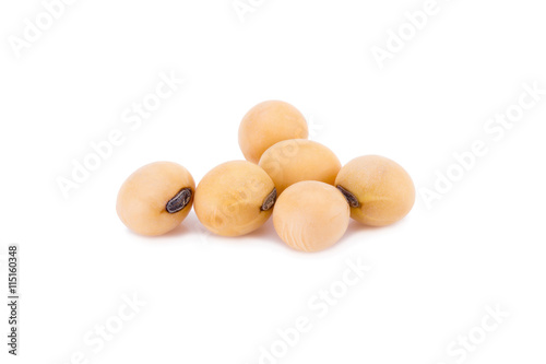 Soybeans isolate on white background