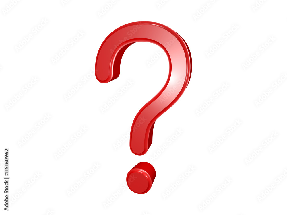 Question mark isolated on white, 3d illustration Question mark isolated on white, 3d illustration