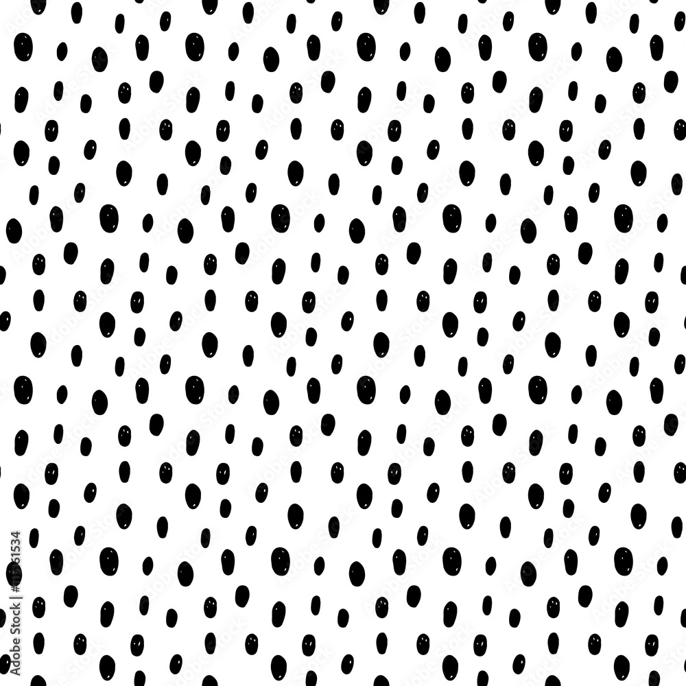 Hand Drawn Ink Polka Dot Pattern Hand Drawn Ink Polka Dot Pattern