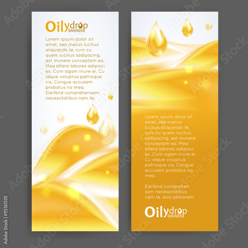 Oily drop vertical banners