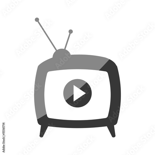 Play symbol, video and multimedia graphic design, vector illustration.