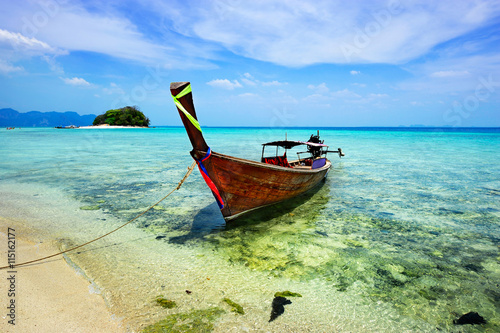 Long tail Boat at Phi Phi island © worradirek