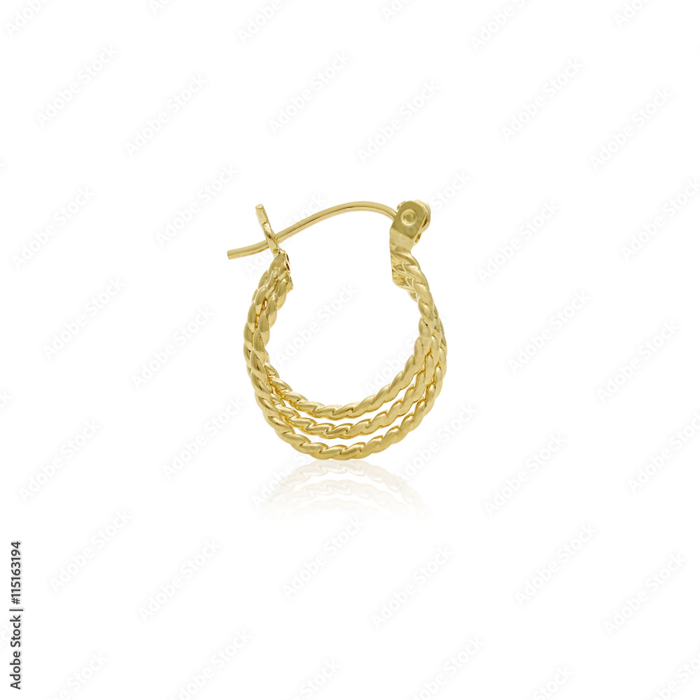 14 Karat Yellow Gold Fancy Rope Hoop Earring 14 Karat Yellow Gold Fancy Rope Hoop Earring