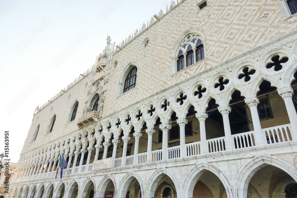 Famous Doge s Palace in Venice - Palazzo Ducale at St Marks Square
