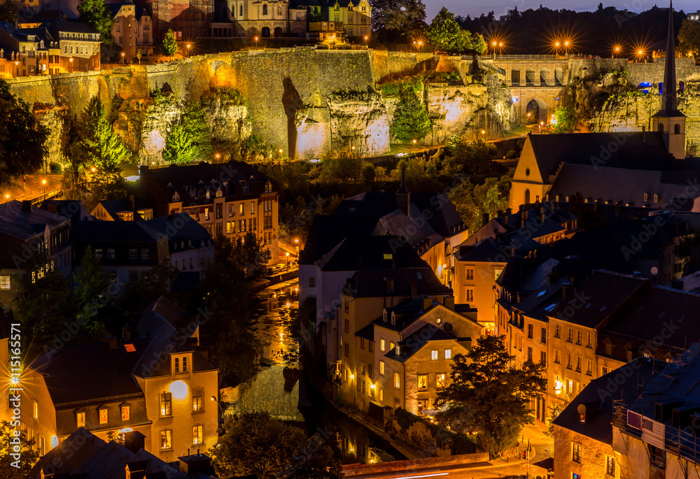 Obraz premium Luxembourg City night