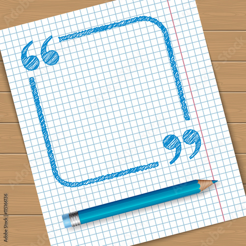 Frame with quotation marks