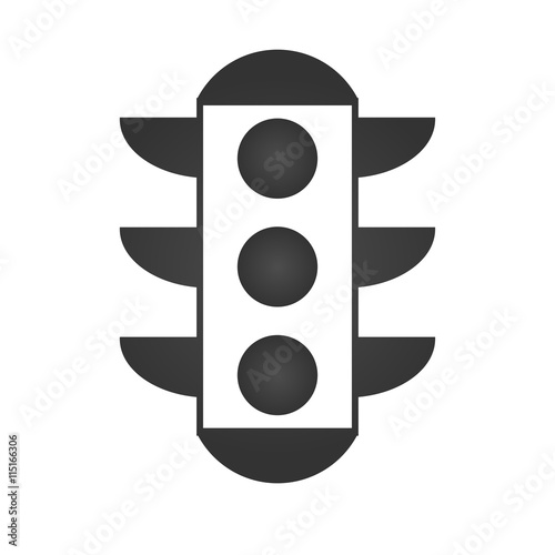 Traffic light icon isolated on a white background. Vector illustration.