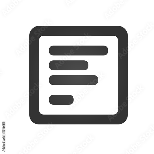 List icon isolated on a white background. Vector illustration.