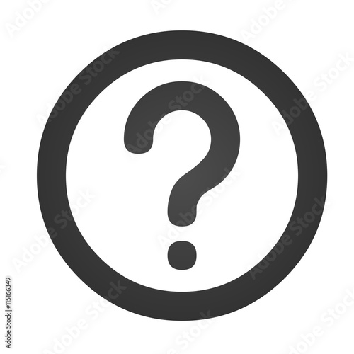 Question Sign in a circle isolated on a white background. Vector illustration.