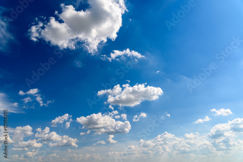 White Cumulus Clouds On Blue Sky © radub85