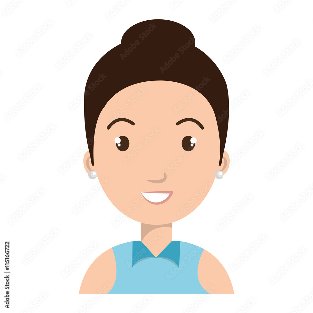 Young and beautiful woman cartoon, vector illustration graphic design. Young and beautiful woman cartoon, vector illustration graphic design.