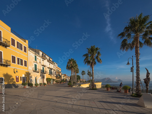 Sicilian Coastal Town Cityscape