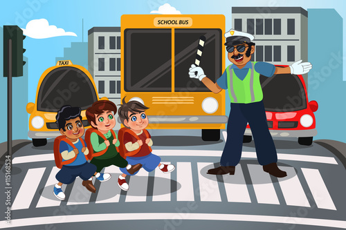 Children Crossing Street