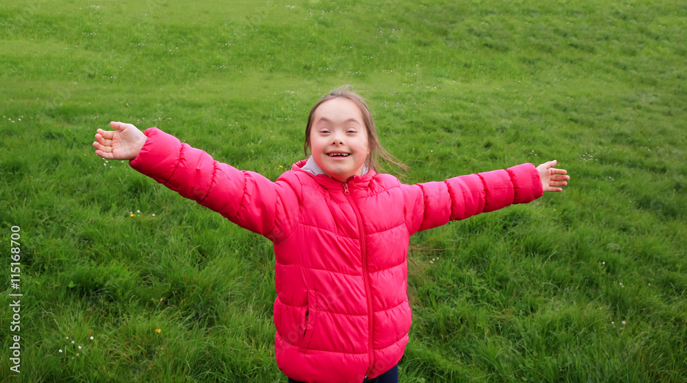 Portrait of beautiful girl have fun in the park Portrait of beautiful girl have fun in the park
