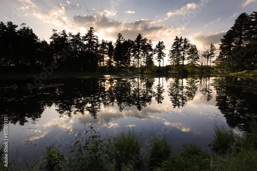 Sunset at Wild Acres in the Berkshire Mountains of Western Massachusetts. photo