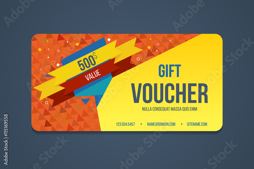 Gift voucher template.