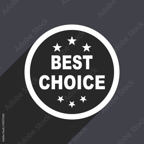 Flat design gray web best choice vector icon