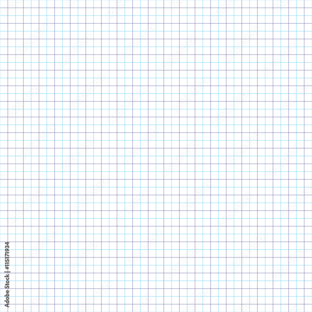 The geometric pattern of blue lines. Notebook sheet.