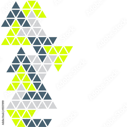 Background with geometric pattern on a white background.