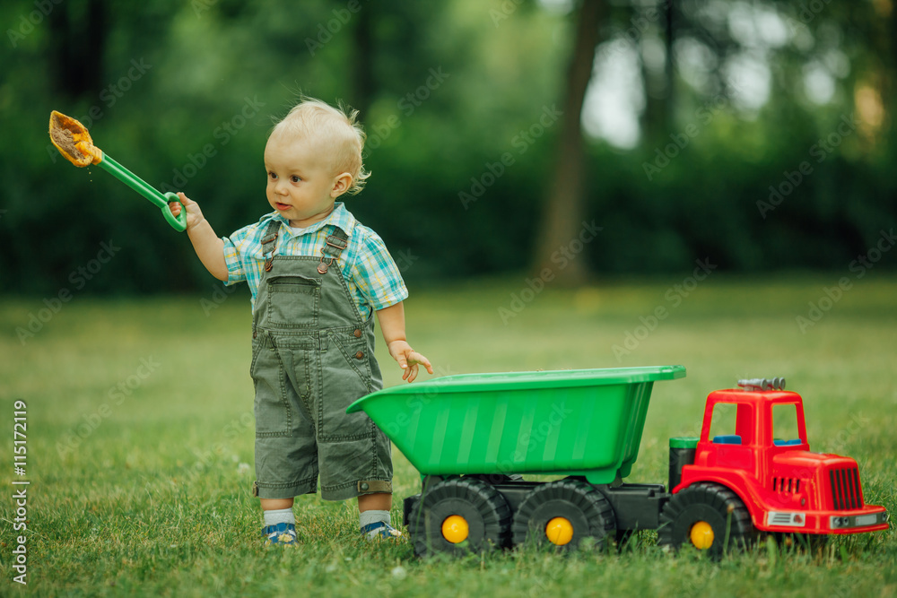 little constructor with shovel little constructor with shovel