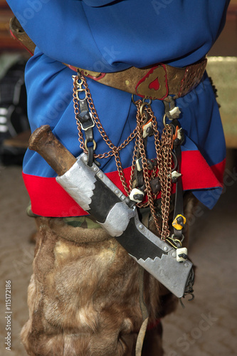 Obraz na plátně Sami Knife - part of the national costume of the Sami costume