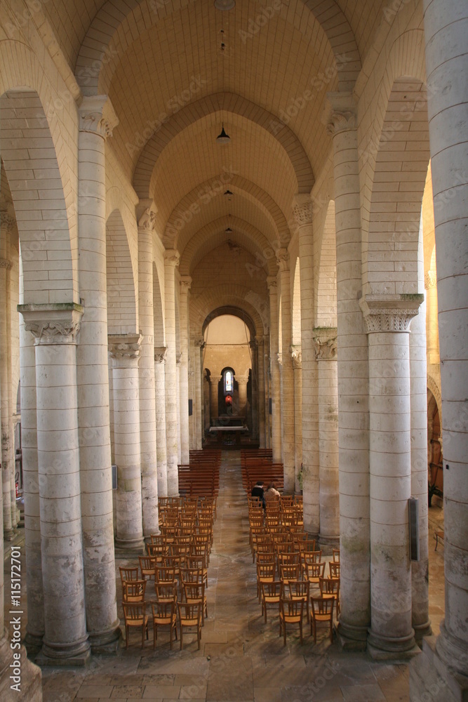 Francia,regione di Cognac.La città di Melle,la chiesa.