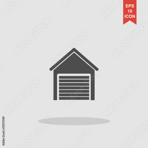 Garage icon. Modern design flat style