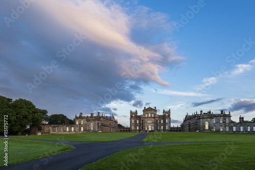 Fotografie Seaton Delaval Hall, Northumberland, England, UK, bathed in evening sunlight