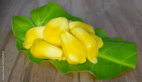 Ripe Jackfruit .It Is Naturally Sweet With Subtle Flavoring And Can Be Used To Make A Variety Of Dishes Including Custards, Cakes, Ice Cream photo