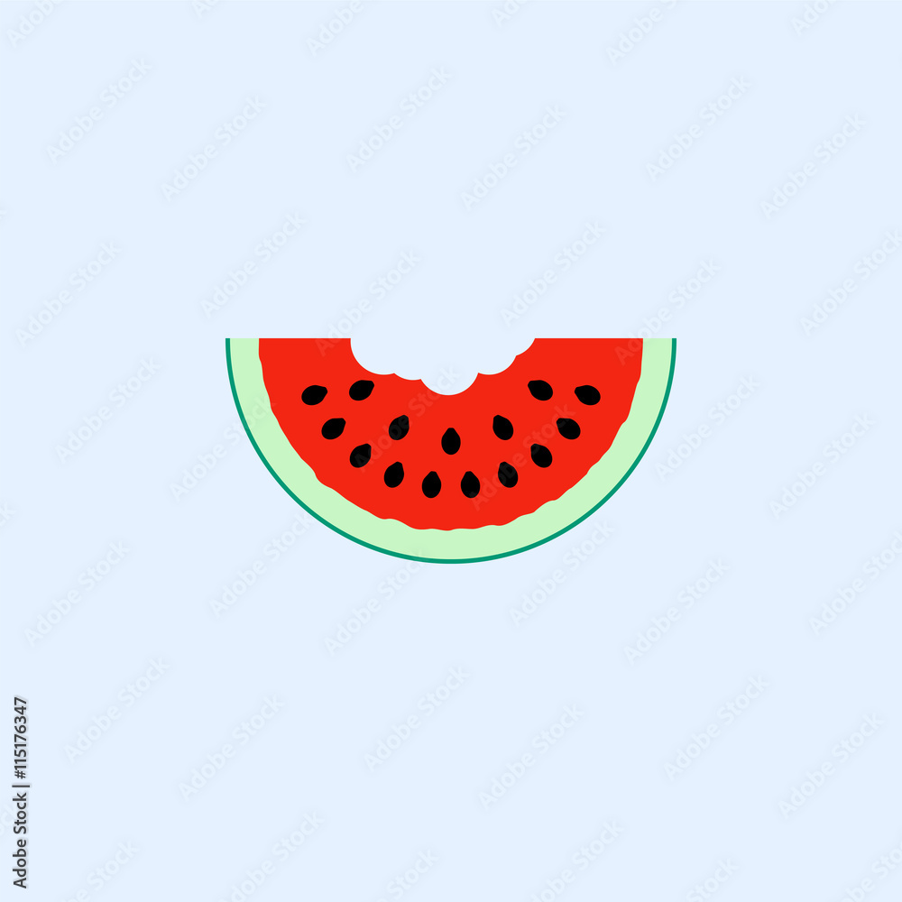 Watermelon slice icon. Vector illustration Watermelon slice icon. Vector illustration