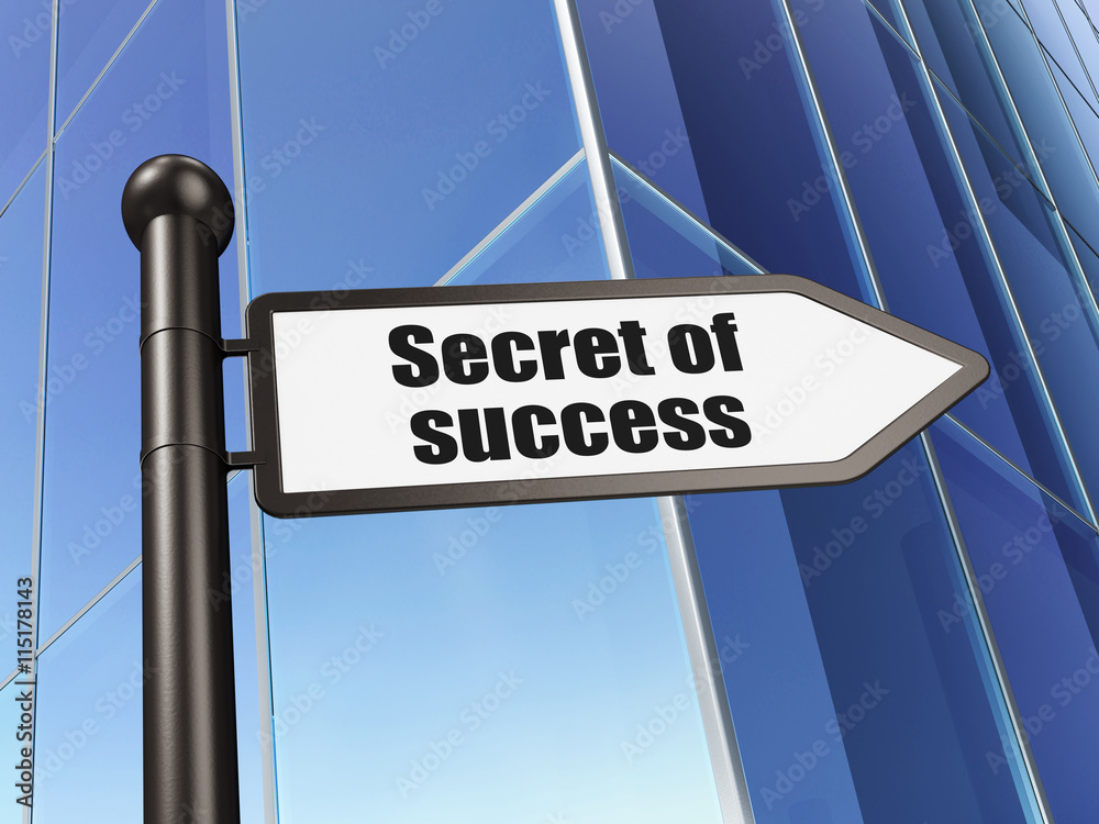 Business concept: sign Secret of Success on Building background