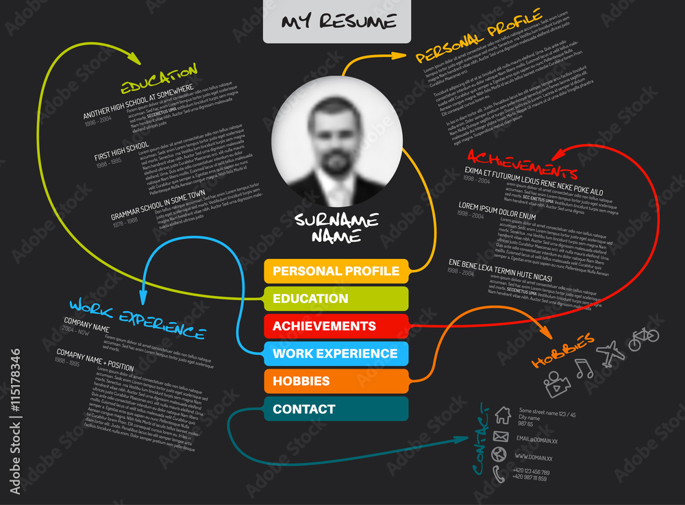 Vector original minimalist cv / resume template