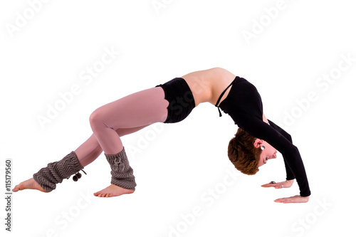  woman in gymnastic pose