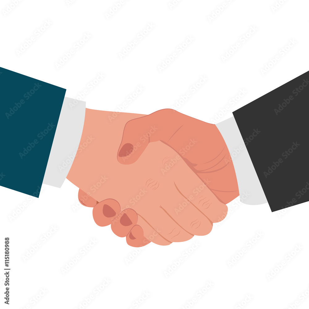 handshake, agreement concept, flat design, vector illustration handshake, agreement concept, flat design, vector illustration