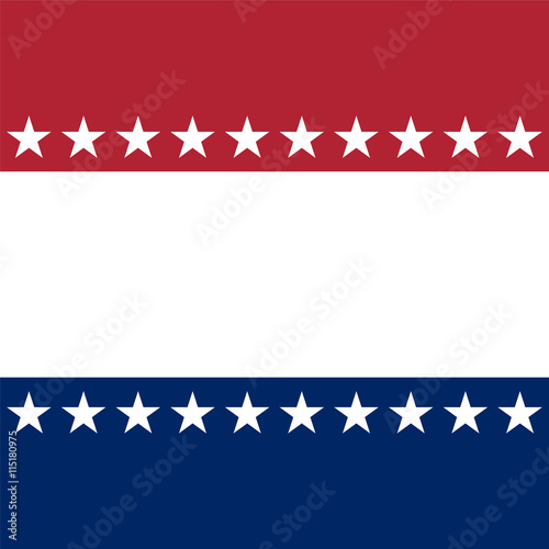 USA patriotic frame with empty space on center