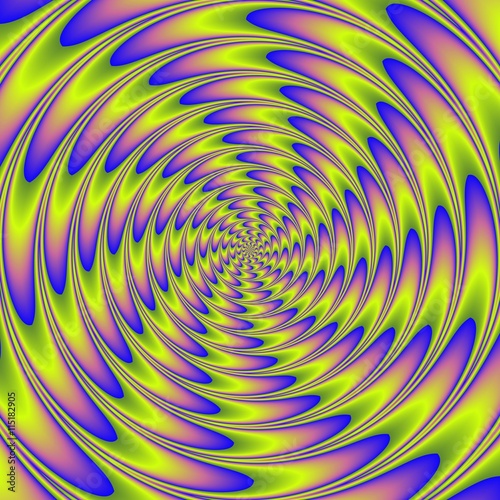 Abstract colorful illustration of hypnotic bright spiral
