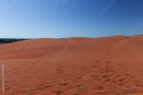 Red sand dunes Mui Ne villiage  Vietnam